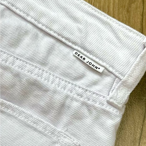 NEW! Dear John Optic White Denim Remi Super High Rise Shorts - Picture 10 of 14